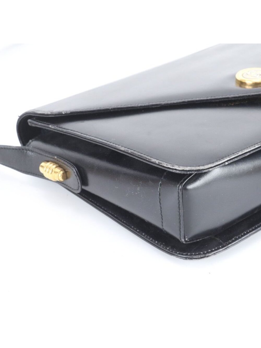 ★SOLD★ Gucci Vintage Leather 2-Way Shoulder Bag Crossbody Hand Black - Picture 6 of 10